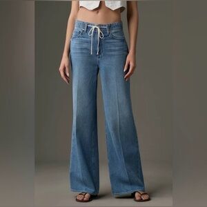 NWOT Paige Zoey Jeans in Alaya - High-Rise, Wide-Leg, Tie-Waist